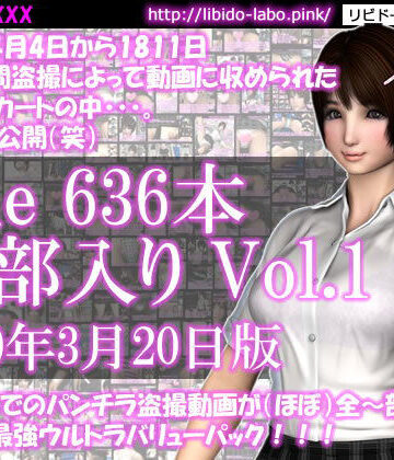 Libido-Labo×制服❤最新作までのパンチラ動画636本が全〜部入った最強ウルトラバリューパックVol.1！約5年の間盗撮によって収められた彼女のスカートの中。（2020年3月20日版！）評価